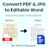 type handwritten exam papers into editable word