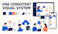 create modern flat illustrations for your saas website or app