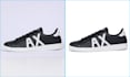 white background and add reflection shadow, drop shadow, natural shadow