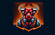 do awesome bull head esport mascot logo with vector files