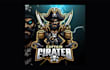 do captain pirate esport mascot logo with creative concepts