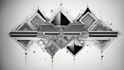create black and white geometric artistic tattoo design