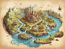 design a fantasy map illustration