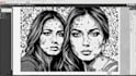 design image into multi layer stencil portrait vector art