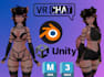 do vrchat avatar, 3d model custom character, vrc game character unity, blender