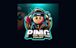 do awesome ping esport mascot logo within two days