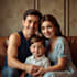 disney family couple cartoon portrait