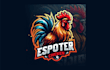 do rooster chicken mascot logo with express delivery