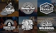 do vintage adventure mountain and outdoor logo design