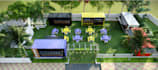 design drive through restaurant,outdoor party event,beer garden,exterior render