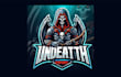 make a creative undeath mascot logo with unique concepts