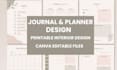 design canva minimalist journal, printable workbook digital planner calender kdp