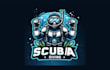 make an awesome scuba diving mascot logo within two days