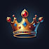 cannabis king crown badge logo