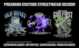 create custom streetwear t shirt design and hoodies design