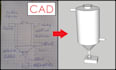 convert image or handdrawn sketch to cad, step, dxf, PDF and more