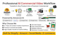 create ai product ads, ai commercial videos and ai video ads