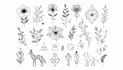 make a minimalist lineart tattoo design or illustration