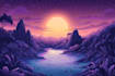 create 2d landscape and fantasy background