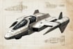 design a spaceship, sci fi vehicle and sci fi art