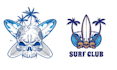 make unique summer skull surf logo
