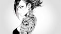 professional tattoo design black and white or color