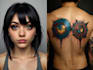 make comic cartoon anime tattoo design