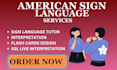 do sign language asl interpretation to english language