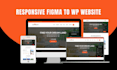 convert figma or wix to a wordpress responsive website with elementor