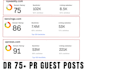 do press release distribution on 75 DR plus premium USA news websites
