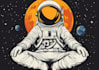 draw cool outer space astronaut illustration