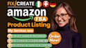 create amazon fba product listing and variation or fix amazon listing errors