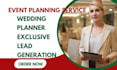 setup event planning facebook ads to generate exclusive event planning leads