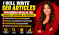 write 35 SEO friendly articles for quick google adsense approval