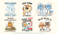 create vintage cartoon character retro mascot illustration