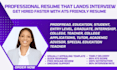 write a entry level, graduate, interrnship, college, student, tutor resume