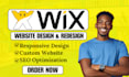 design wix business website, build wix website or redesign wix website