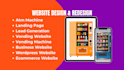 vending website design, business website, atm machine website, machine wraps