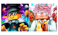illustrate roblox avatar and logo for you
