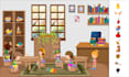 draw hidden object page for adults and kids