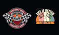 make custom classic skull helmet racing car logo