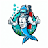 do make an awesome scuba diving mascot logo design service