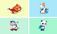 draw a cute cartoon animal character