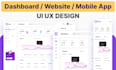 create ux ui design for mobile and web in figma