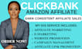 build amazon website clickbank affiliate marketing  sales funnel, link promotion