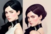 create a chic watercolor portrait using your photos