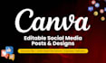 design editable social media posts, ads, and posters using canva and adobe