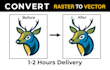 convert your sketch, image logo to vector, vector tracing, vectorize image