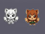design exclusive logo with cute anime mascot, chibi
