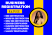 help you with mbe certification, vosb, wbe, 8a, sba wosb, sam gov, uei cage code